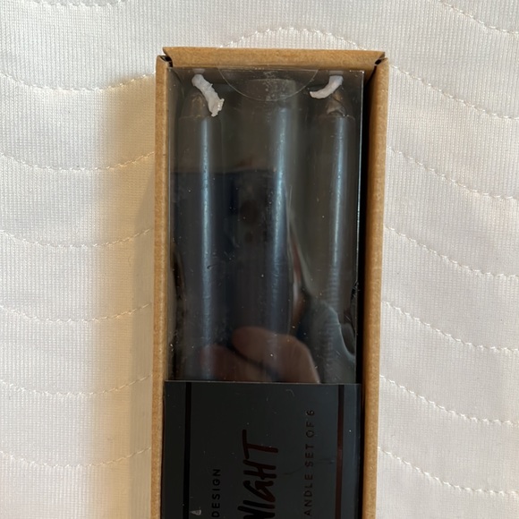 Debi Lilly Design Black Night Unscented Taper Candles 🕯 Set Of 6 New In Box - Picture 2 of 5